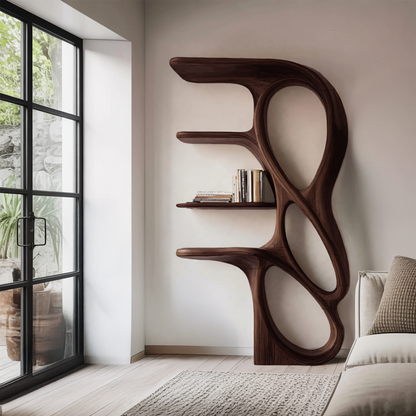 Contemporary Art Bookshelf For Living Room Decor Lynnsnail