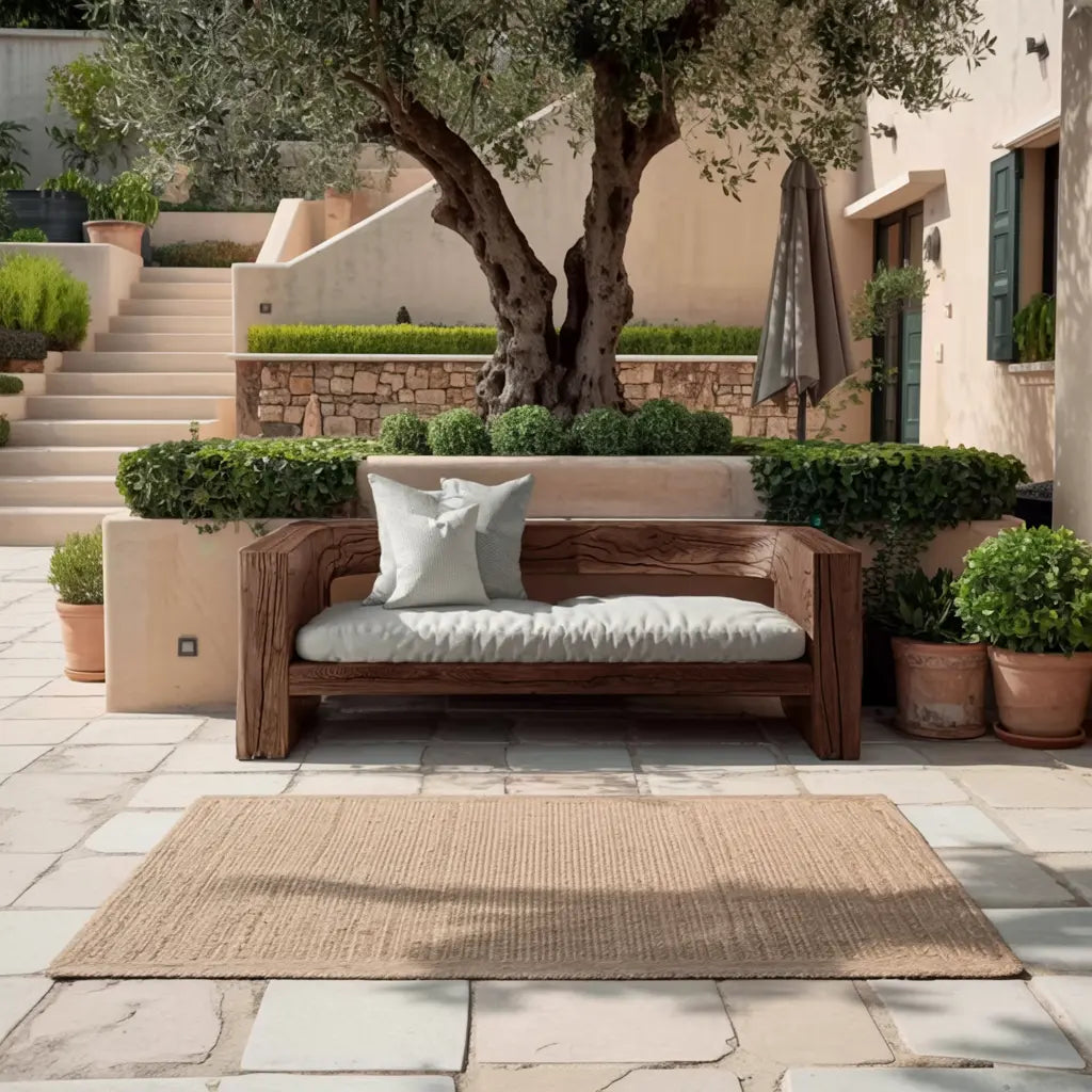 Rustic Outdoor Sofa Set And Coffee Table For Garden Lynnsnail