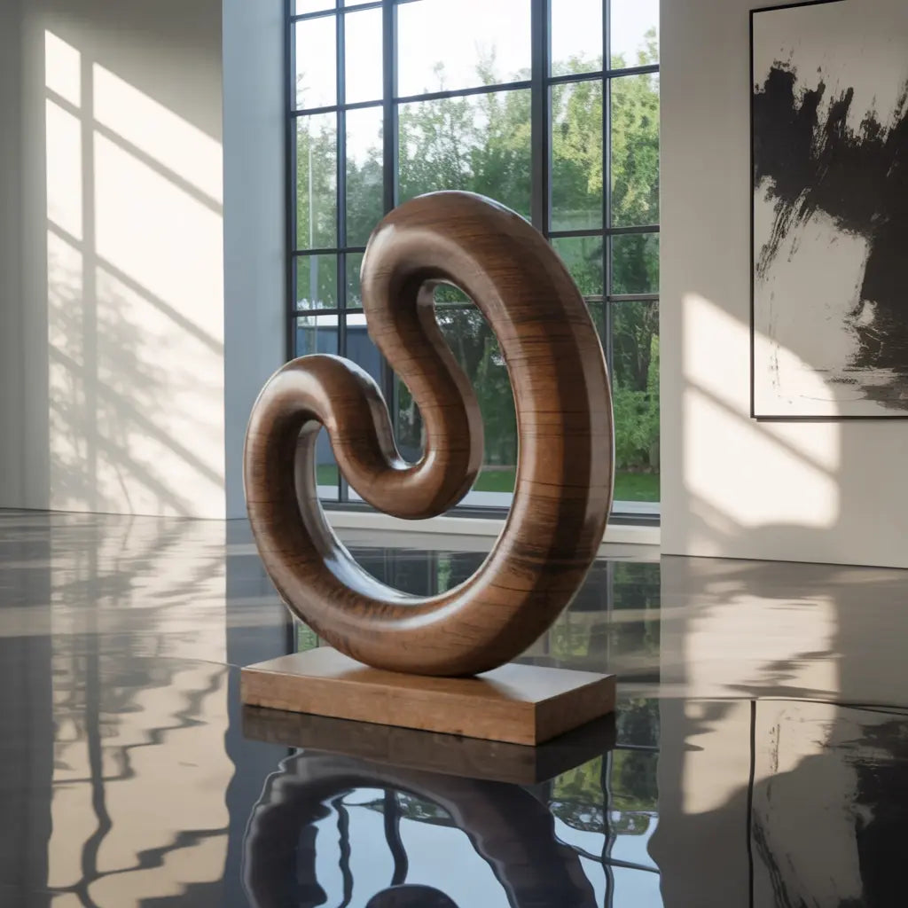 Farmhouse Large Twisted Spiral Floor Art For Contemporary Interiors Lynnsnail