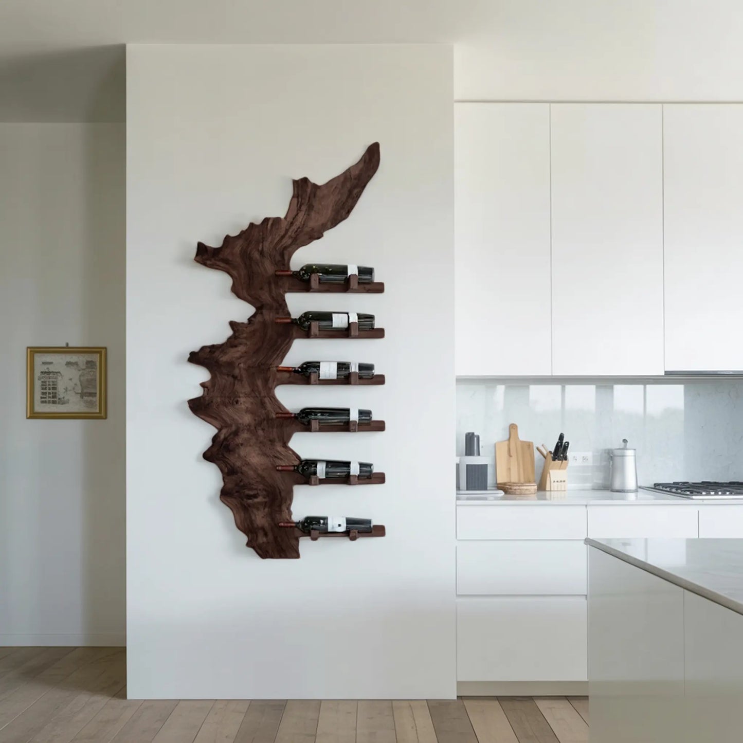 Farmhouse Solid Wood Wine Rack For Entryway Design And Style Lynnsnail