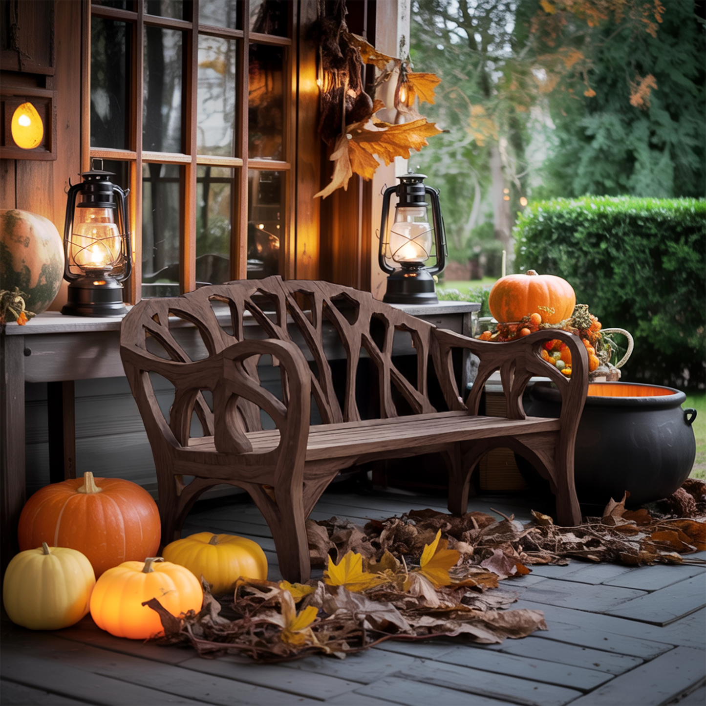 Handcrafted Halloween Patio Chair For Festive Outdoor Halloween Decor Lynnsnail
