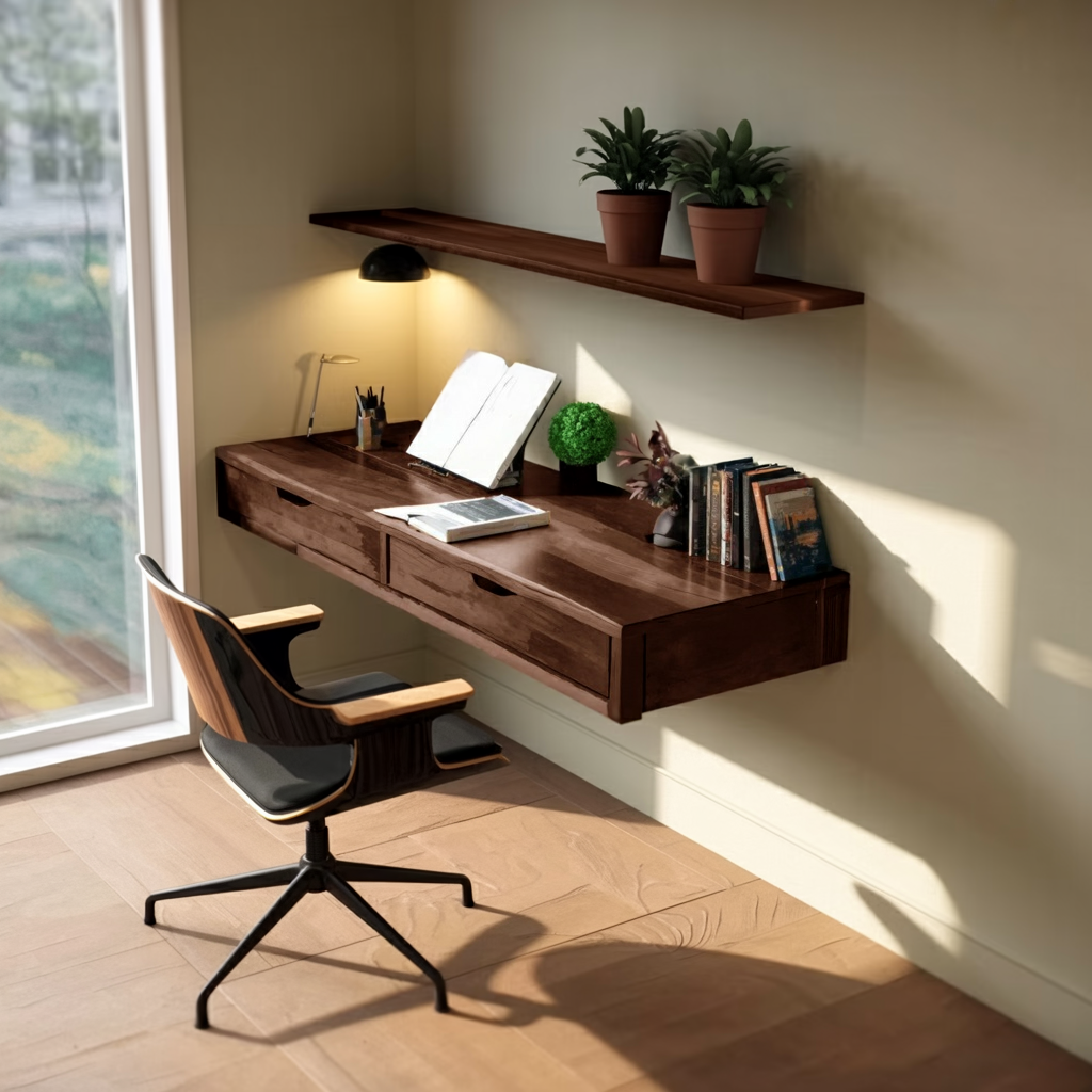 Modern Floating Desk For Bedroom And Office Setup Lynnsnail