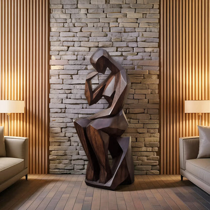 Farmhouse Wooden Sculpture For Garden Rustic Wall Decor Lynnsnail