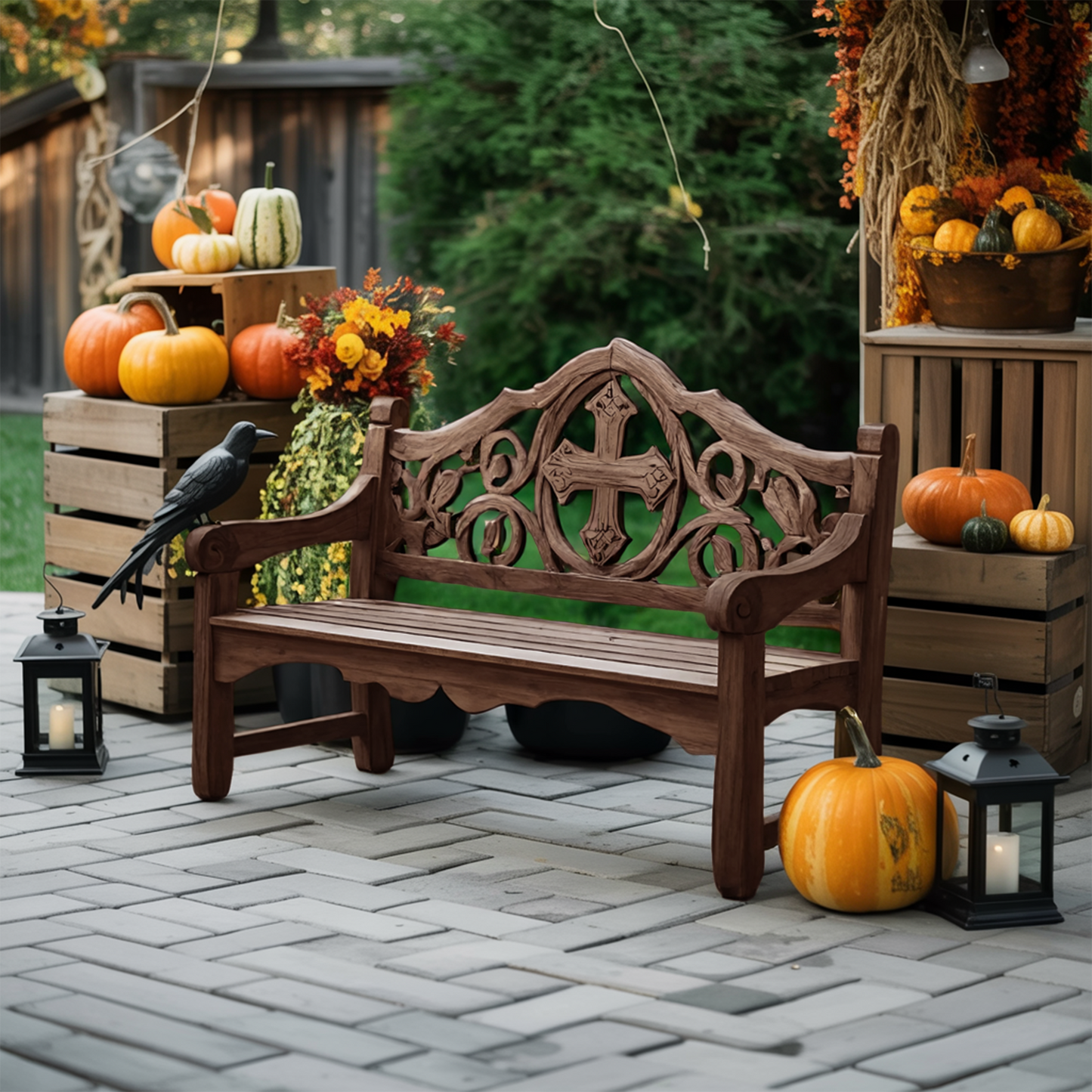Farmhouse Halloween Patio Chair For Rustic Halloween Porch Decor Lynnsnail