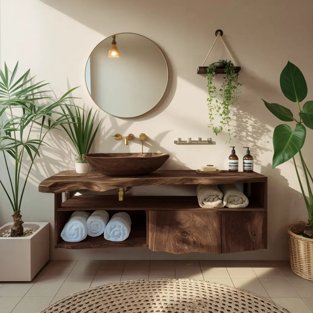 Mid Century Vanity Cabinet For Bathroom Furniture Lynnsnail