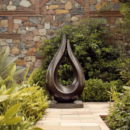 Handcrafted Solid Wood Abstract Decor Sculpture For Contemporary Interiors Lynnsnail