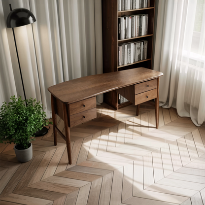 Mid Century Writing Desk For Bedroom Workspace Or Study Nook Lynnsnail