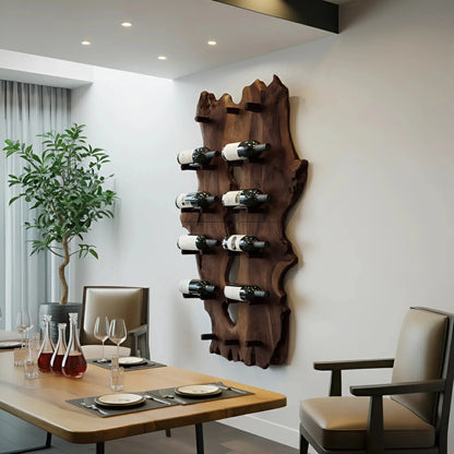 Mid Century Live Edge Wine Holder For Elegant Entryway Decor Lynnsnail