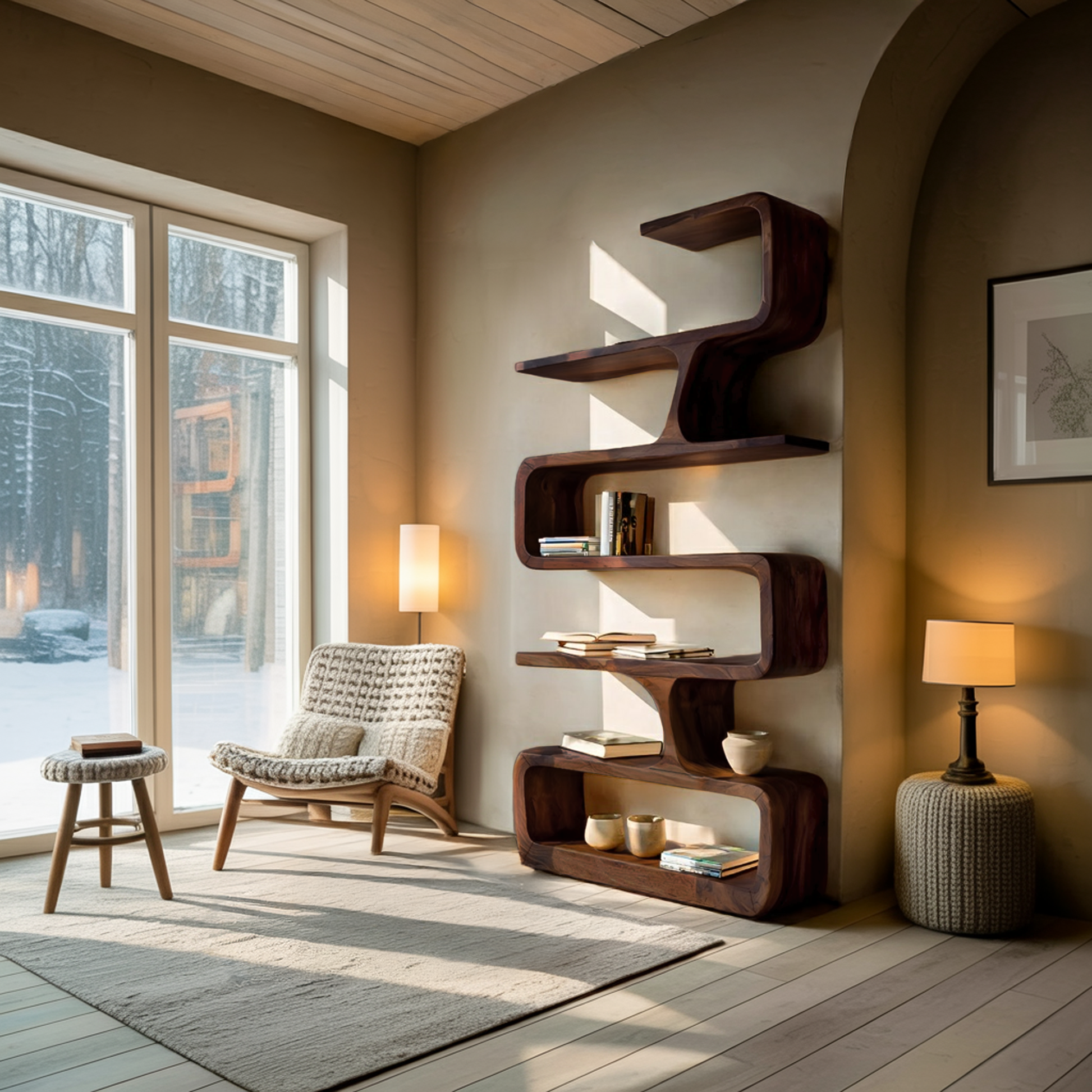 Contemporary Handmade Wooden Bookshelf For Home Styling Lynnsnail