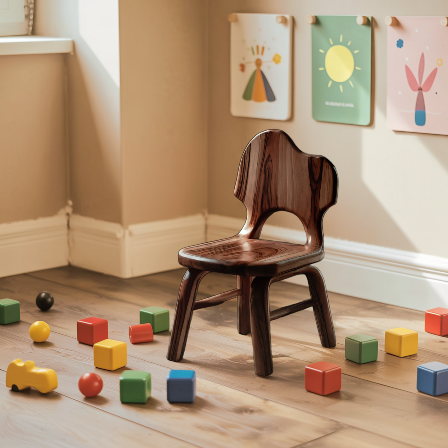 Montessori Toddler Chair With Cute Backrest For Playroom Nursery And Preschool Lynnsnail