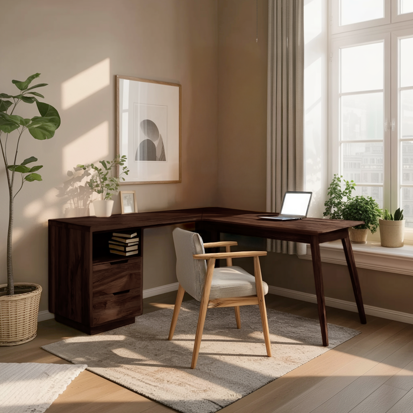 Minimal L Shaped Desk For Home Workspace Lynnsnail