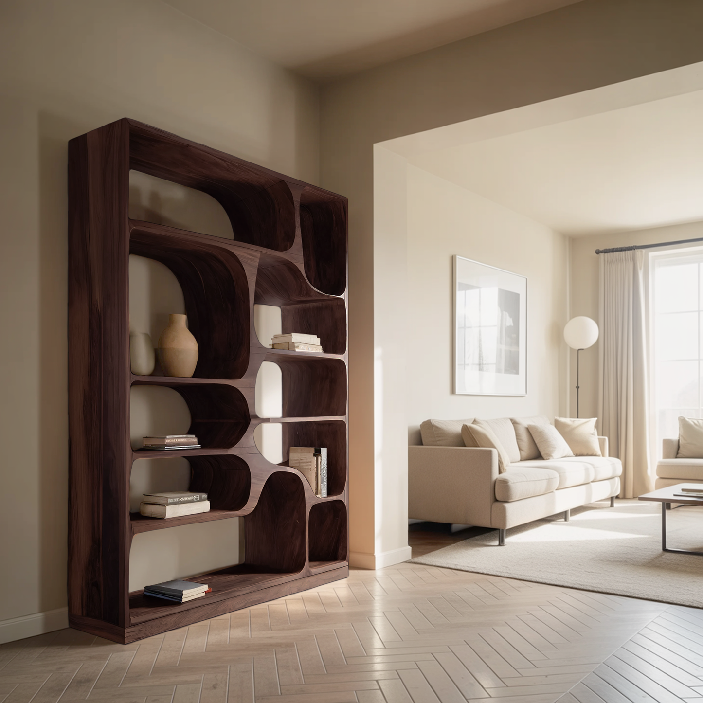 Artistic Bookcase For Living Room Or Bedroom Lynnsnail