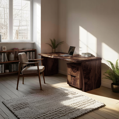 Mid Century Desk Corner Work Desk For Study Area Lynnsnail