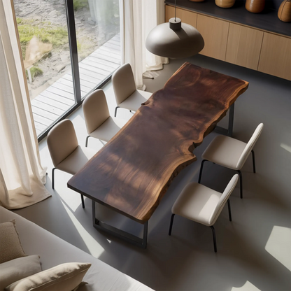 Rustic Live Edge Conference Table For Modern Office Lynnsnail